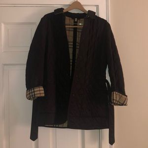 Black Burberry Quilted Jacket